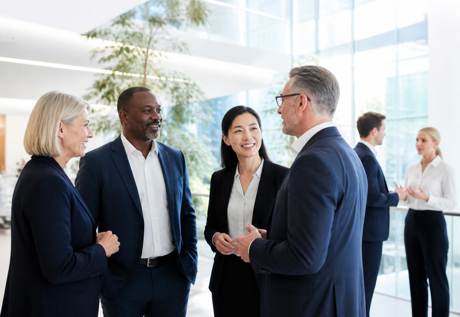 Members of the Council collaborating in a bright meeting space